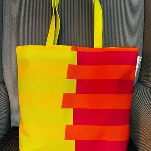 NEW Donald x Clinique | Neon Yellow and Pink Tote Bag